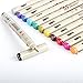 JX Superior-807C Needle Drafting Pen,Professional Drawing Pen,Technical Micro Pigment Liner Pens,Pack of 12 Assorted Colors,0.5MM Tip Sizes