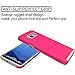 OUBA S8 Case, Galaxy S8 Case, [Dual Layer] Shock Absorption Impact Resistant Armor Rugged Defender Protective Case for Samsung Galaxy S8 - Hot Pink