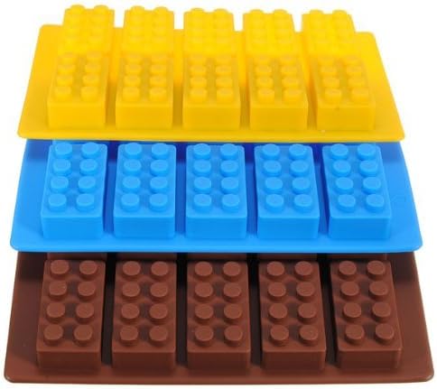 Lego Brick Pattern Silicone Ice Cube Jello Tray Maker