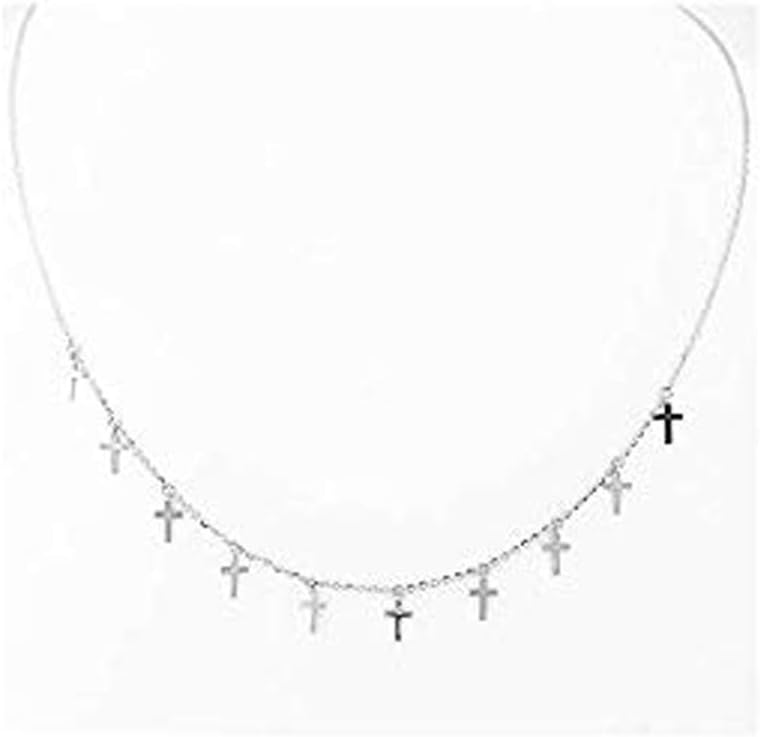 CHUYUN Summer Gold Chain Cross Necklace Small Gold Cross Religious Jewelry Women's Necklace