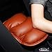 GAMPRO Luxury PU Soft Leather Car Center Console Cushion(11x 8.6 inches) Vehicle Seat Cushions Armrest Pillow Pad for Car Motor Auto Vehicle, Raises Your Center Console.(Brown)
