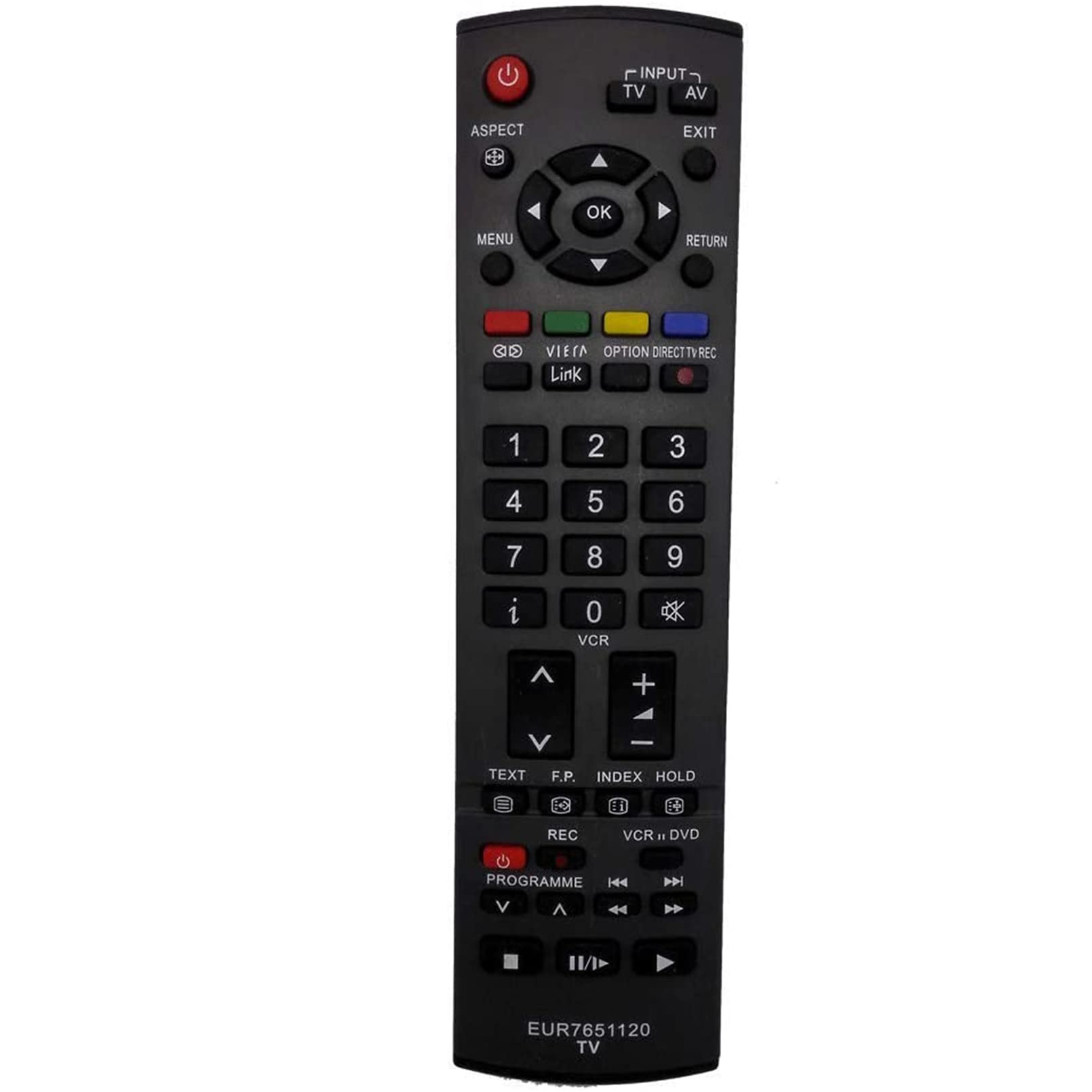 VINABTY EUR7651120 Replacement Remote Control fit for Panasonic TV EUR7651110 TH-42PX7B TX-26LXD71F TX-32LXD71F TX-32LXD70F TX-26LXD7 TH-42PX7E TH-50PX7E TX-26LMD70FA TX-26LMD71F TX-26LXD70F
