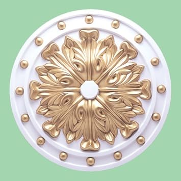 Gold Beautiful Ornate White Ceiling Rose Home Decor Victorian