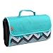 yodo Outdoor Water-Resistant Picnic Blanket Tote,Spring Summer Blue Chevron
