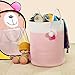Solaya Tall Pink Cotton Rope Basket Storage 16