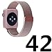 Leefrei Apple Watch Band Replacement Strap for Apple Watch All ModelsMilanese - Rose Gold 42 mm