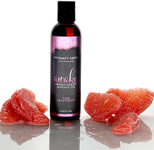 Intimate Organics Earth Massage Oil (Pink Grapefruit, 120 ml)