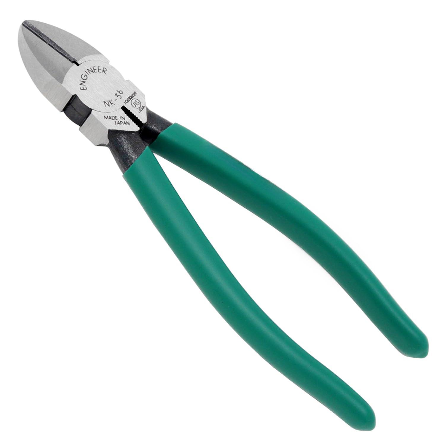 Heavy Duty Diagonal Side Wire Cutters, Hardened Carbon Steel Jaws. Made in Japan. ENGINEER nk-36