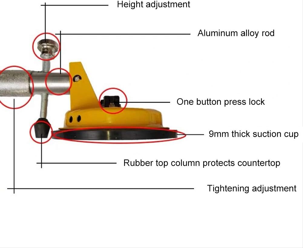 TOPINCN Seam Setter Seam Joining Leveling Countertop Installation With Vacuum Suction Cup for Granite Stone Marble Slab Quartz Countertop Installation Tool - Image 5