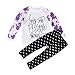Hatop 1Set Toddler Baby Girl Long Sleeve Print T-shirt Tops+Pants Outfits Clothes