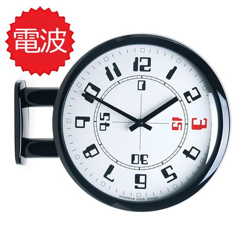 Morden 両面時計 おしゃれな 電波両面時計 両面壁掛け時計 Bk インテリア Clock 両面電波時計 B074s2gwks 低騷音 Double 置き時計掛け時計 国内初の直営店