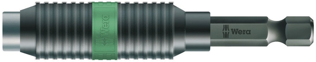 Wera 897/4 R SB Rapidaptor BiTorsion Long Service Life Universal Bit Holder, 1/4" x 75 mm, 05073420001, Black