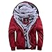 ASALI Men's Pullover Winter Jackets Hooed Fleece Hoodies Sweatshirt Wool Warm Thick Coats