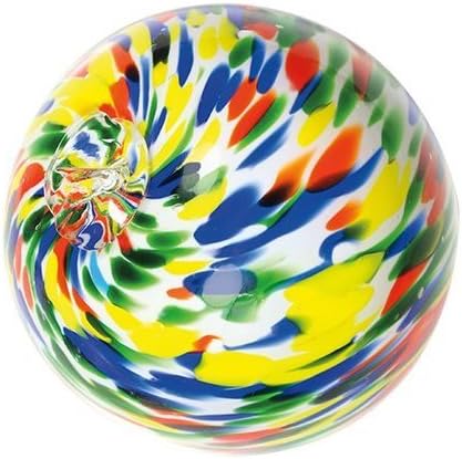 Art Glass Round Glass Garden Pond Splash Flutter Multi Colored Spheres 4" Ball