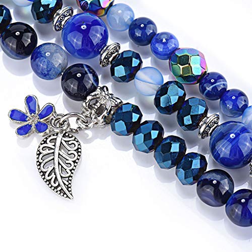 Sodoop Bracelet Compatible for Apple Watch Band 42mm/44mm Women Girl, Fashion Luxury Handmade Elastic Beaded Straps Replacement Wristband Compatible for iWatch Series 4/3/2/1