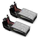 UDI RC Original 3.7Vx2 1000mAh Li-Po Battery with Battery Box for UDI U842 RC Quadcopter Drone Spare Parts Pack of 2
