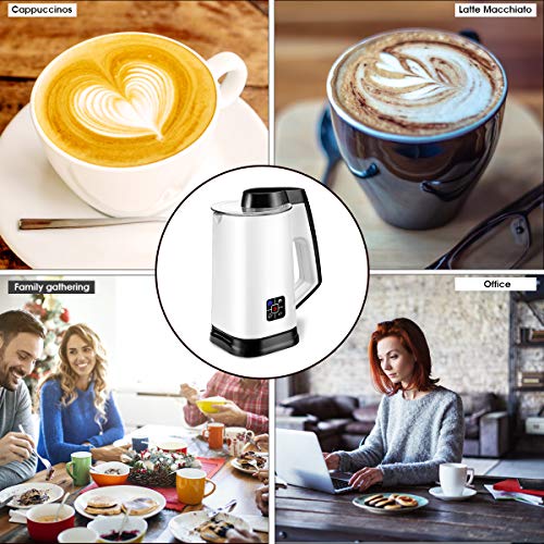 Milk Frother, Electric Milk Steamer for Making Latte, Cappuccino, Hot Chocolate, Automatic Foam Maker Cold Hot Milk Warmer