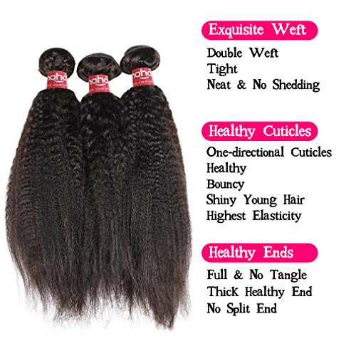 Haha-Yaki-Straight-Hair-3-Bundles-Brazilian-Kinky-Straight-Human-Hair-Bundles-10A-Yaki-Hair-Extensions-10-12-14-Inches-Natural-Black-Virgin-Hair-300-Gram