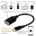 OTG USB Adapter, Besgoods 6Inch Short Micro USB 2.0 OTG Cable On The Go Adapter Male Micro USB to USB Female Cable Compatible Samsung s7 s6 Edge s4, Android, PS3, HTC or Tablets - Black