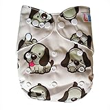 LBB Baby Cloth Diapers With 2 inserts,One Size,Cute Dog Pocket Diapers