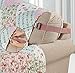 Brilliant Sunshine Pink and Green Rose Patchwork Quilted Large Recliner Slipcover, 28