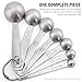 1Easylife 18/8 Measruing Spoons Stainless Steel Set of 7, Including 3/4, 1/2 and 1/8 Teaspoons for Dry and Liquid Ingredients