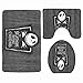 3 Piece Super Plush Non-Slip Bath Mat Rug Set Halloween Toilet Carpet Rugs
