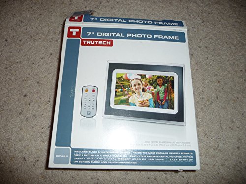 TruTech 7-Inch Digital Photo Frame - Black/White (A60P0315)