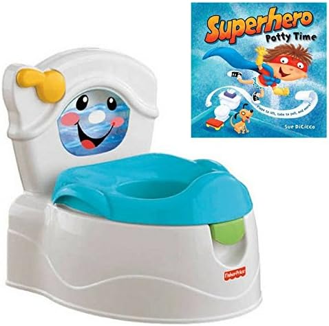 Little Superhero Interactive Potty Time Book and Flush Potty, Kids Toilet Training, Educational Activity For Kids, Early Learning, Basic, Gross Motor Skills, Engaging Lights &amp; Musical Toys For Baby