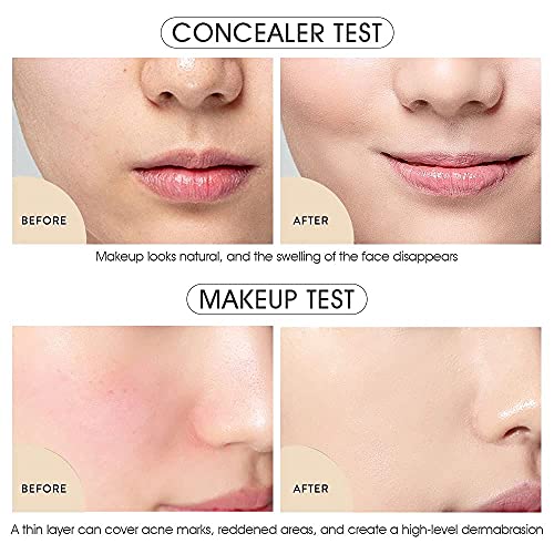 ZFC Foundation Makeup Concealer Foundation Cream Long Lasting Waterproof Matte Foundation Full Coverage Nude Makeup BB CC Foundation, Even Skin Tone Makeup Base Prime (Light-skinned)