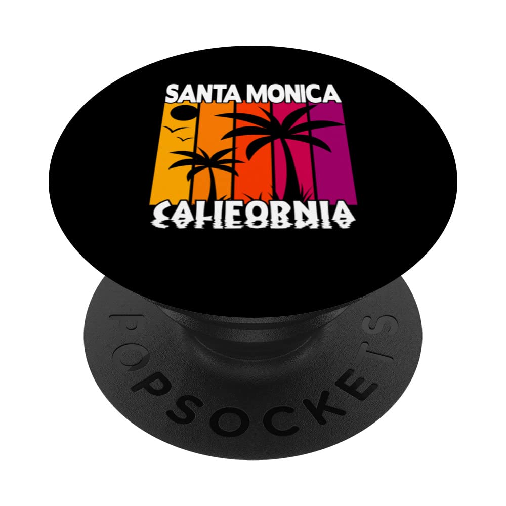 SANTA MONICA CALIFORNIA Palm Trees PopSockets Swappable PopGrip