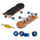 Delight eShop 1pcs Maple Wooden Fingerboard with Basic Bearing Wheels Deep Blue for collecting,and entertainment
