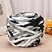 Amrka 100g/1ball Soft Cotton Hand Knitting Yarn Super Chunky Bulky Woven Worested Yarn for Crochet (Black & White)