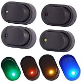 12V 30A Waterproof LED Light On/Off Car Boat Marine Auto Motorcycle 3P Rocker SPST Toggle Switch,Pack of 4
