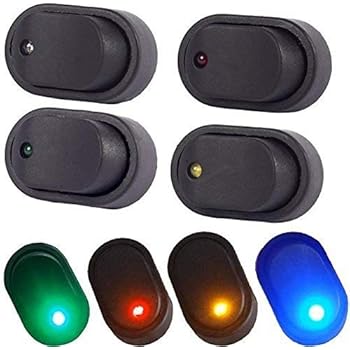 12V 30A Waterproof LED Light On/Off Car Boat Marine Auto Motorcycle 3P Rocker SPST Toggle Switch,Pack of 4