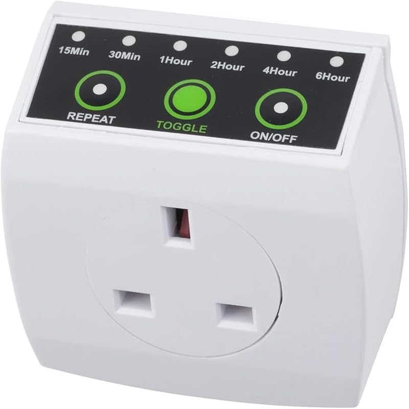 HBN Countdown Timer Plug 240V 13A 15/30 Min 1/2/4/6 Hour Energy Saving