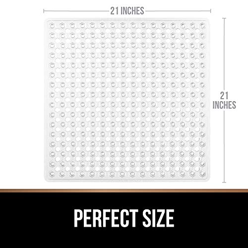 Gorilla Grip Patented Shower Stall Mat, 21x21, Machine Washable, Square