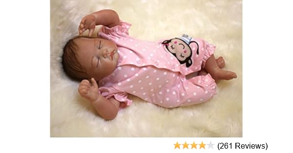 reborn baby dolls girl look real silicone pink outfit 22 inches