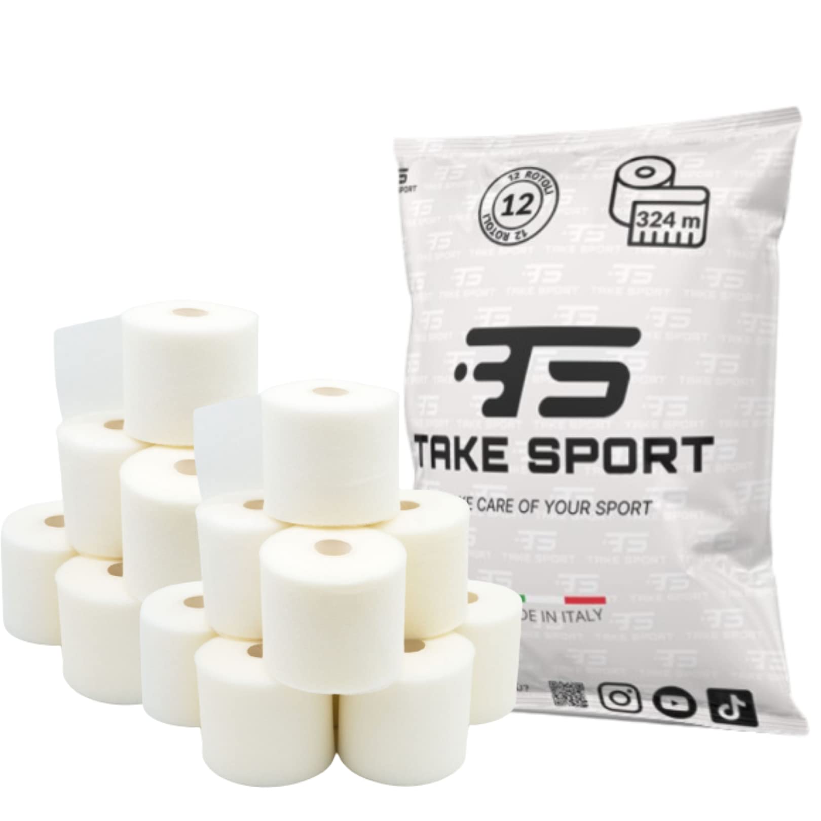 TAKESPORT - 12 Rolls Vapores, Salvapelle, Sports Bandage, Salvapelle 7 cm x 27 m (12)
