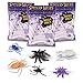 Halloween Spider Webs, Made in the USA 3 Jumbo Super Stretch Cobweb Webbing Packs + Black Colorful Spiders For Halloween Cobwebs Home Decoration Decor