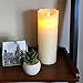 Gideon 9 Inch Flameless LED Candle - Dripping Style - Real Wax & Real Flickering Candle Motion - with Multi-Function Remote (On/Off, Timer, Dimmer) - Vanilla Scented, Ivory