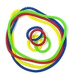 Chewable Jewelry Necklace Bracelet Big Coil Combo - Fun Sensory Motor Aid - Speech And Communication Aid - Great For Autism And Sensory-Focused Kids - 8 Units 4 Color Sets