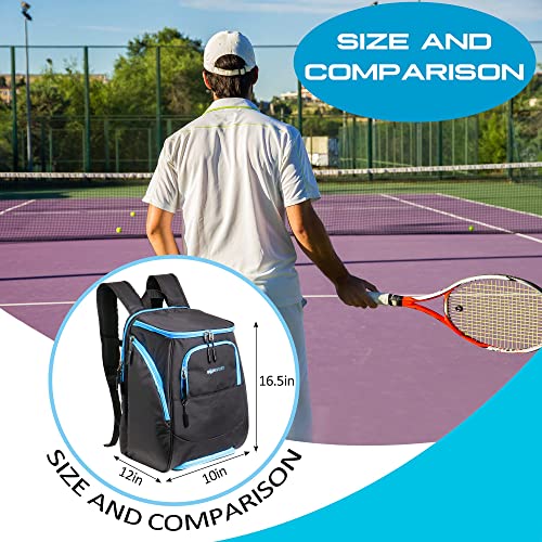 BodySport Tennis Backpack with Shoe Compartment, Tennis Bag with Mesh