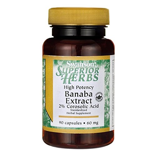Swanson High Potency Banaba Extract 2% Corosolic Acid 60 mg 90 Caps