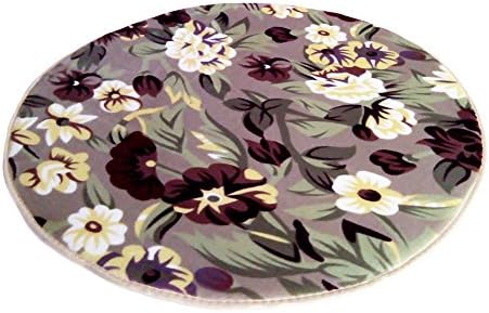 Multi-size Print Round Carpet Area Floor Rug Doormat LivebyCare Coral Fleece Entrance Entry Way Front Door Mat Runner Ground Rugs for for Waiting Room Lounge Restroom Washroom