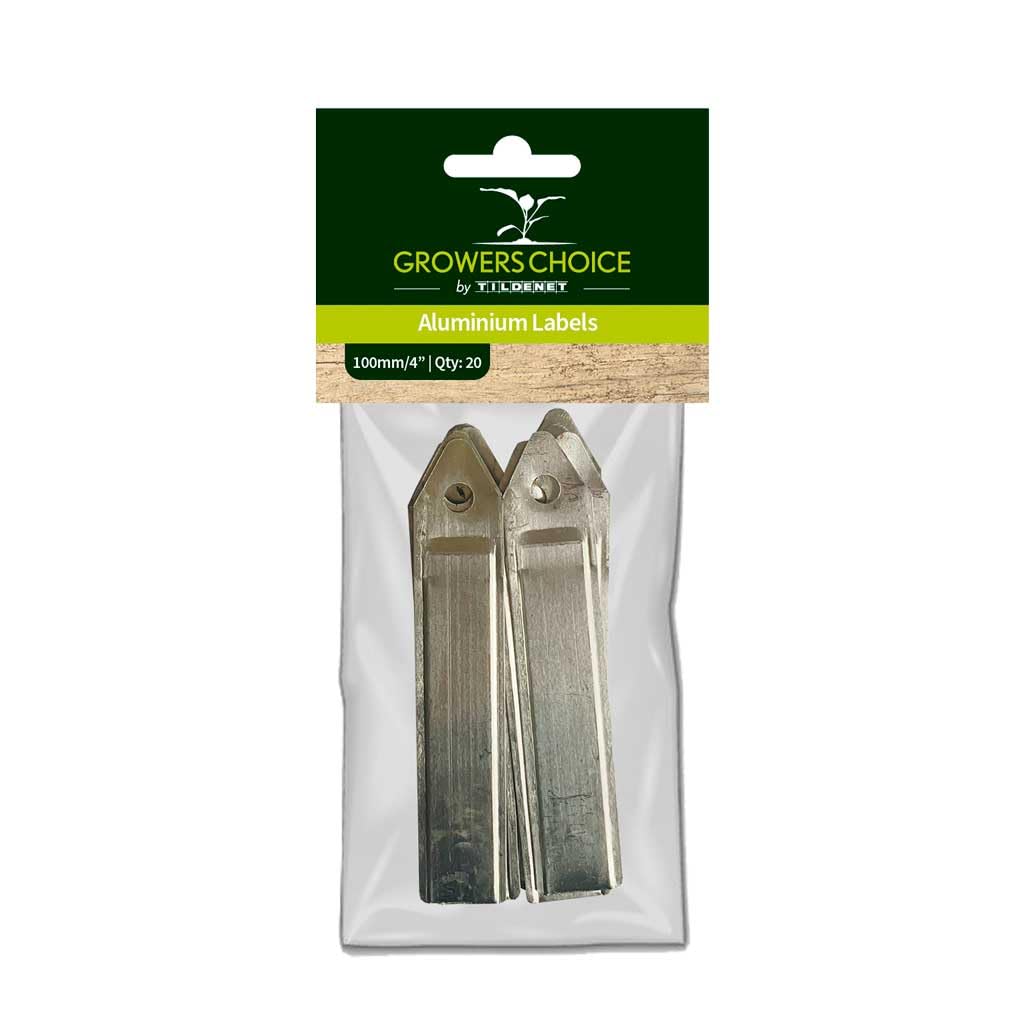 Tildenet 100mm/ 4-inch Aluminium Labels, Silver