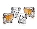 LanHong Skull Head Cup Pirate Shot Glass for Wine Vodka Whiskey Cocktail,Party Bar Cup Set of 4