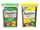Value Size Temptations Treats for Cats Bundle: Seafood Medley Flavor (16 oz) and Tasty Chicken Flavor (16 oz)