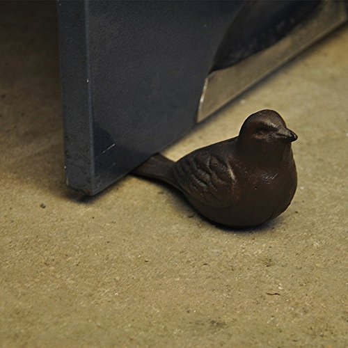 Cast Iron Bird Door Stop - Heavy Rustic Cute Bird Door Wedge Stopper - Home Decorative Gift - Thumbnail 4