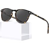 CARFIA Retro Polarized Sunglasses for Women Small and Medium Face UV Protection, Handcrafted Acetate Frame Sunnies CA5285